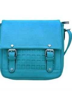 Moda Square Messenger Bag in Aqua